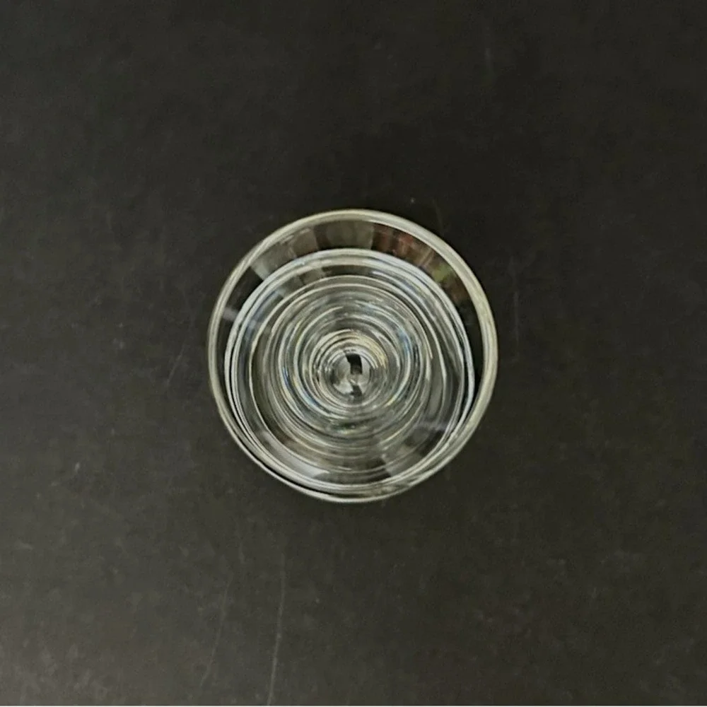 Crystal Candlestick Holder‎ Vase Clear Glass Trumpet Shaped Top Baluster Stem
